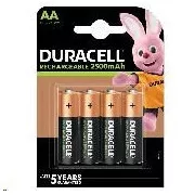 Duracell AA-4 NiMh Accu (2500mAh) STAY CHARGED