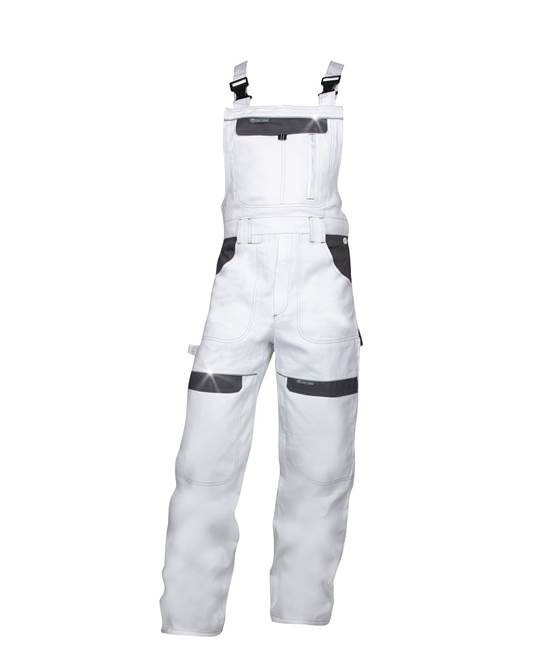 Nohavice s trakmi ARDON®COOL TREND bielo-sivé skrátené | H8815/XL