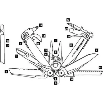 Leatherman Multitool SURGE strieborná 830165