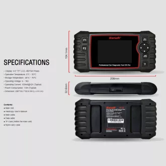 Diagnostika iCarsoft CR Pro - profesionálny diagnostický nástroj pre multi-brand vozidlá - multi