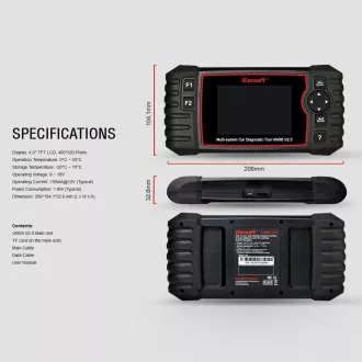 Diagnostika iCarsoft VAWS V2.0 pre Audi / VW / Seat / Škoda