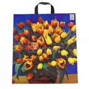 Taška PE s uchom 44x50cm Tulipány