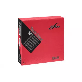 Obrúsky papierové INFIBRA 2vrs. 33x33cm červené 50ks