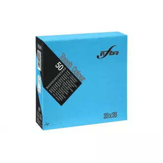 Obrúsky papierové INFIBRA 2vrs. 33x33cm tyrkys 50ks