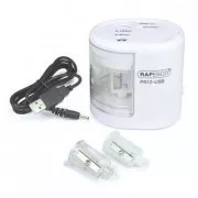 Orezávatko elektrické Rapesco PS12 2 otvory biele USB kábel