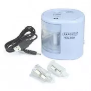 Orezávatko elektrické Rapesco PS12 2 otvory modré USB kábel