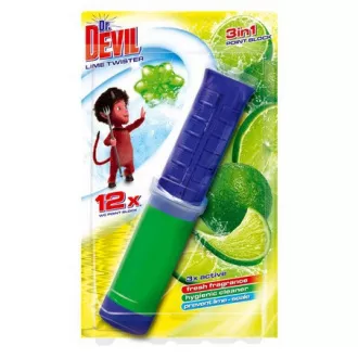 Dr.Devil WC gél bodový blok 3v1 Lime Twister 75ml Dr.Devil WC gél bodový blok 3v1 Lime Twister 75ml