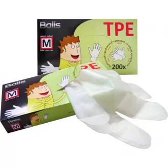 Rukavice TPE jednorazové veľ. M biele 200ks Rukavice TPE jednorazové veľ. M biele 200ks