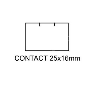 Etikety Contact 25x16mm biele obdĺžnikové