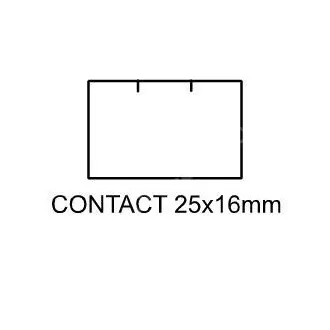 Etikety Contact 25x16mm biele obdĺžnikové Etikety Contact 25x16mm biele obdĺžnikové