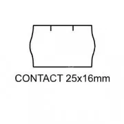 Etikety Contact 25x16mm biele oblé