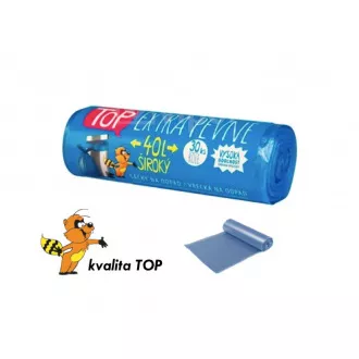 Vrecká na odpad HDPE 40L modré 30ks role extra pevné Vrecká na odpad HDPE 40L modré 30ks role extra pevné