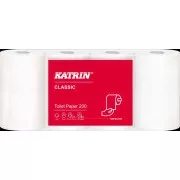 Toaletný papier Katrin 2vrs biely 23,4 m 200 útržkov 8ks / predaj iba po balení