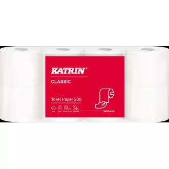 Toaletný papier Katrin 2vrs biely 23,4 m 200 útržkov 8ks / predaj iba po balení Toaletný papier Katrin 2vrs biely 23,4 m 200 útržkov 8ks / predaj iba po balení
