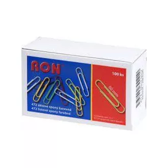 Listové spony 50mm 472B 100ks farebné Ron Listové spony 50mm 472B 100ks farebné Ron