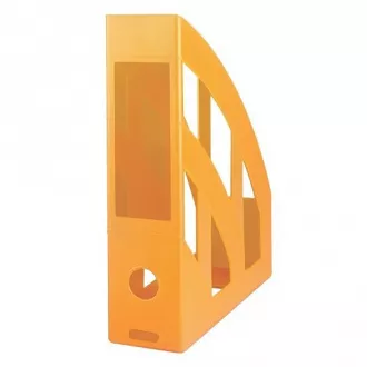 Box magazín skosený plast transp. oranžový