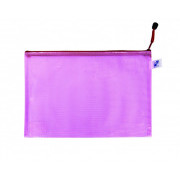 Obálka listová kabelka A4 na zips sieťovaná ružová