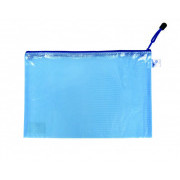 Obálka listová kabelka A4 na zips sieťovaná modrá