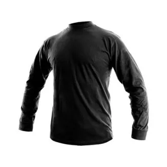 Pánske tričko s dlhým rukávom PETR, čierne, veľ. 5XL