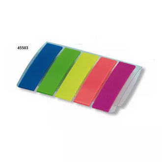Záložky samolepiace PP 12x48,5mm 5 neón farieb 5x20 listov Concorde