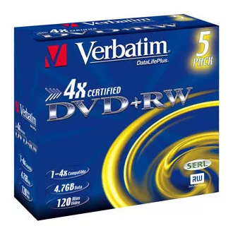VERBATIM DVD+RW(5-Pack)Jewel/4x/DLP/4.7GB VERBATIM DVD+RW(5-Pack)Jewel/4x/DLP/4.7GB
