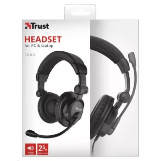 TRUST slúchadlá COMO HEADSET FOR PC AND LAPTOP TRUST slúchadlá COMO HEADSET FOR PC AND LAPTOP