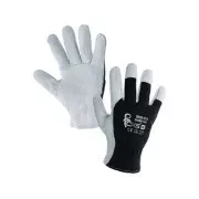 Kombinované rukavice TECHNIK ECO, čierno-biele, veľ. 09