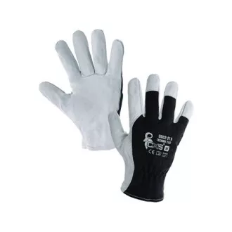 Kombinované rukavice TECHNIK ECO, čierno-biele, veľ. 08