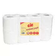 Toaletný papier Ele 3vrs. biely 100% celulóza 8ks / predaj po balení
