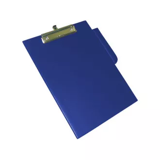Písacia podložka A4 jednodoska s klipom plastik modrá