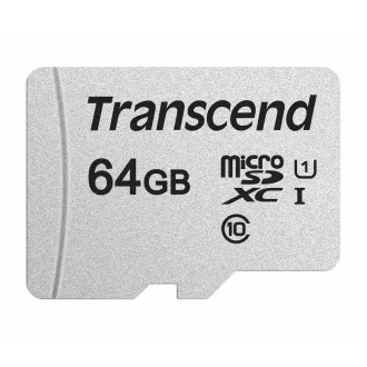 TRANSCEND MicroSDXC karta 64GB 300S, UHS-I U1, bez adaptéra