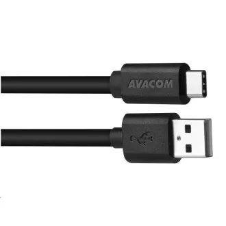 Dátový a nabíjací kábel USB - USB Type-C, 100cm, čierna