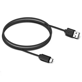 Dátový a nabíjací kábel USB - USB Type-C, 100cm, čierna