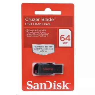 SanDisk Flash Disk 64GB Cruzer Blade, USB 2.0, čierna