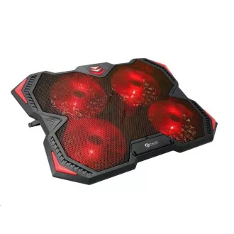 C-TECH chladiaca podložka pod NTB Zefyros (GCP-01R), casual gaming, 17, 3", červené podsvietenie, regulácia otáčok