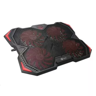 C-TECH chladiaca podložka pod NTB Zefyros (GCP-01R), casual gaming, 17, 3", červené podsvietenie, regulácia otáčok