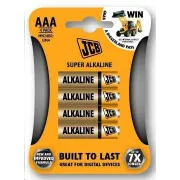 JCB SUPER alkalická batéria LR03, blister 4 ks