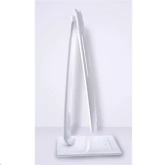 Solight LED stolná lampička stmievateľná, 12W, voľba teploty svetla, USB, biely lesk