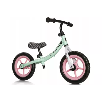 Detské odrážadlo MOVINO CLASSIC, bicykle 12'', tyrkysovo-ružové