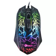 C-TECH herná myš Tychon (GM-03P), casual gaming, herné, 7 farieb podsvietenia, 3200DPI, USB