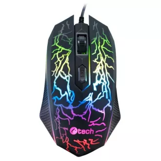 C-TECH herná myš Tychon (GM-03P), casual gaming, herné, 7 farieb podsvietenia, 3200DPI, USB C-TECH herná myš Tychon (GM-03P), casual gaming, herné, 7 farieb podsvietenia, 3200DPI, USB