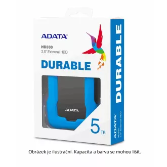 ADATA Externý HDD 1TB 2,5" USB 3.1 HD330, BLACK COLOR BOX, čierny (gumový, nárazu odolný)