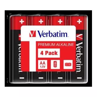 VERBATIM Alkalické batérie AA, 4 Pack - Shrink