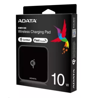 ADATA Charging pad CW0100, wireless, black/nabíjacia podložka, bezdrôtová, čierna ADATA Charging pad CW0100, wireless, black/nabíjacia podložka, bezdrôtová, čierna