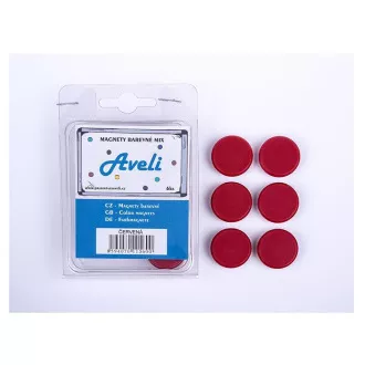 Set magnetov AVELI, červená farba Set magnetov AVELI, červená farba