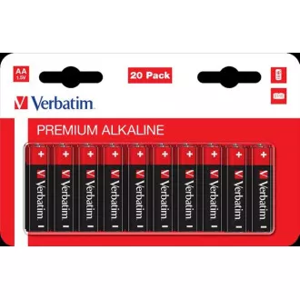 VERBATIM Alkalická Batéria AA 20 Pack / LR6