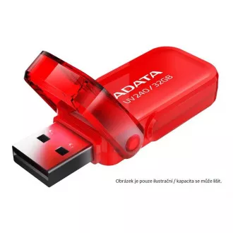 ADATA Flash Disk 16GB UV240, USB 2.0 Dash Drive, červená ADATA Flash Disk 16GB UV240, USB 2.0 Dash Drive, červená