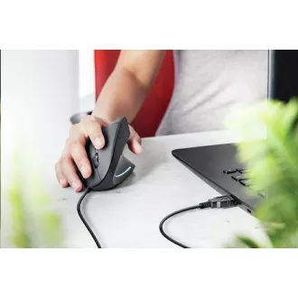 TRUST Myš Verto ergonomic mouse USB, black (čierna)