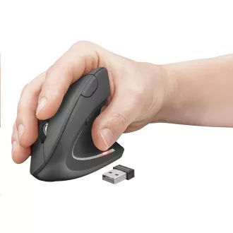 TRUST Myš Verto wireless ergonomic mouse USB, čierna (čierna)