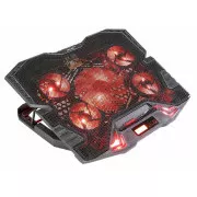 EVOLVEO Ania 5R, chladiaci podstavec pre notebook, červené podsvietenie